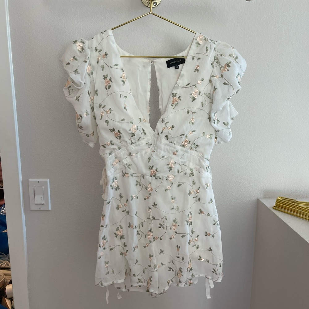 Majorelle White floral romper